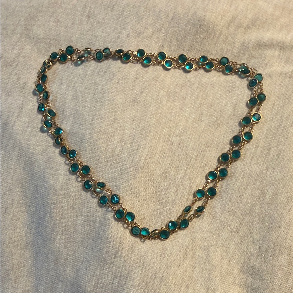 Elegant Turquoise and Gold Necklace